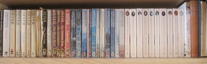 My shelf of Georgette Heyers