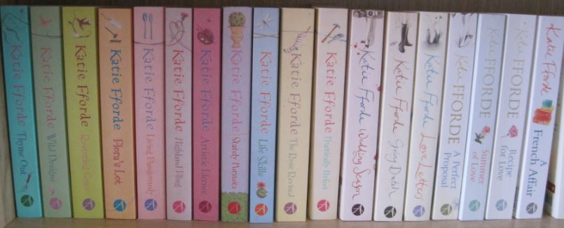 Shelf of Katie Fforde books