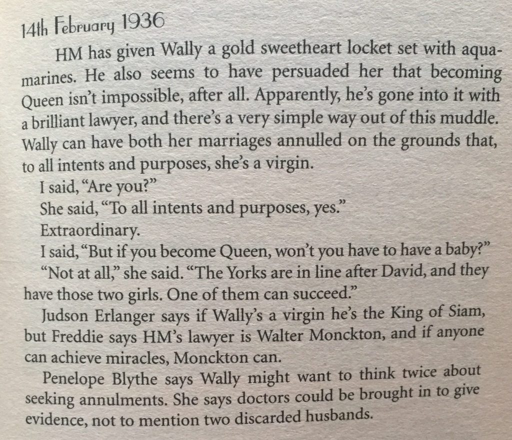 A quote from Gone with the Windsors