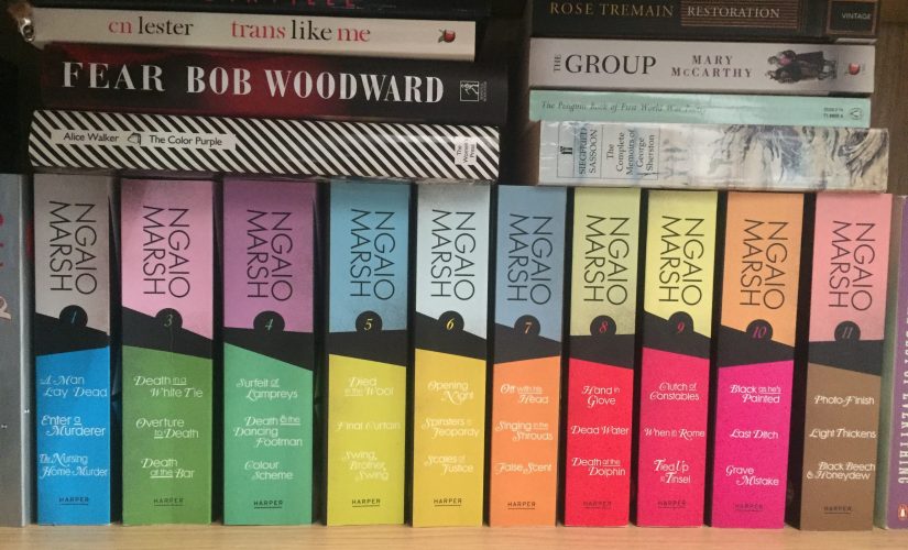 Shelf of Ngaio Marsh omnibuses