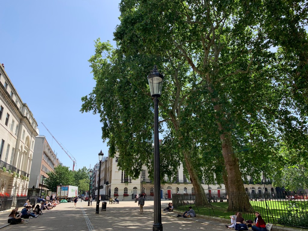 A sunny day in a Georgian square