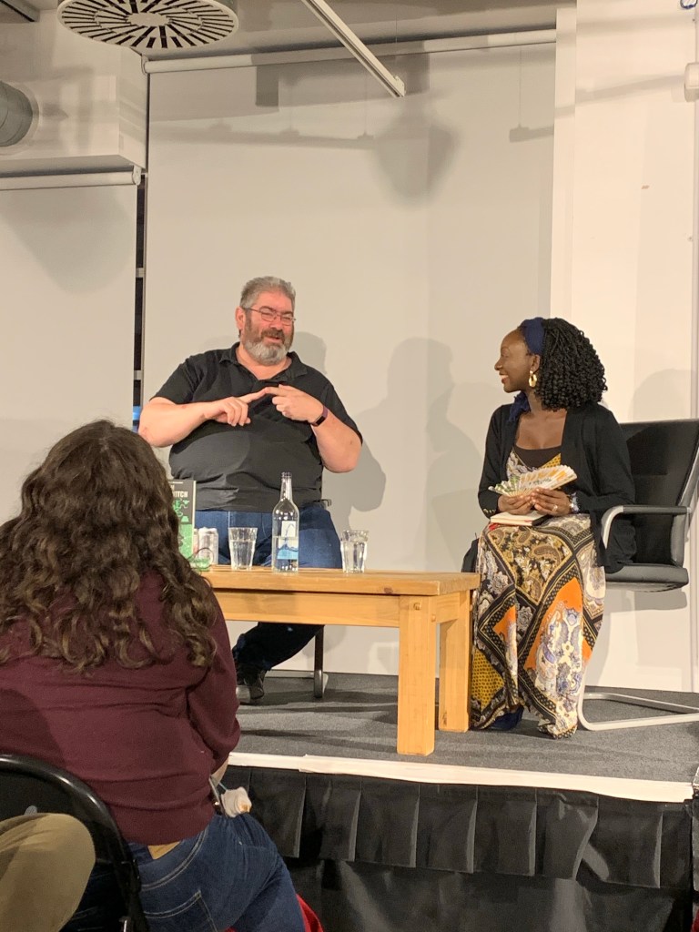Ben Aaronovitch and Temi Oh at Foyles