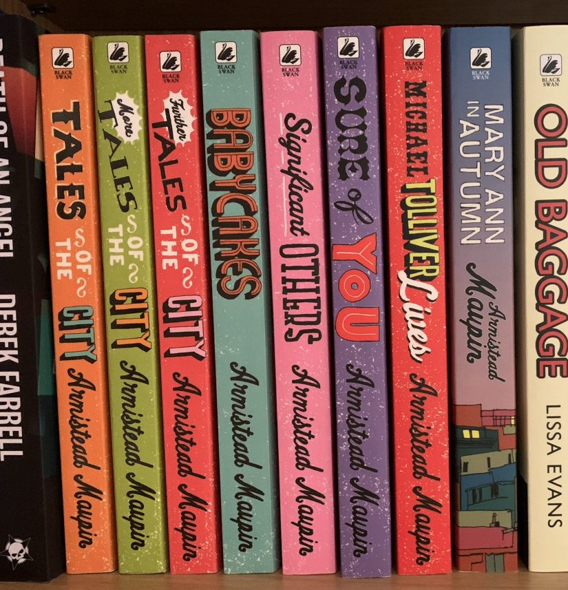 Tales of the City series on a bookshelf