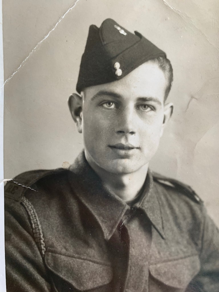 Black and white photo of Douglas Ward in army uniform