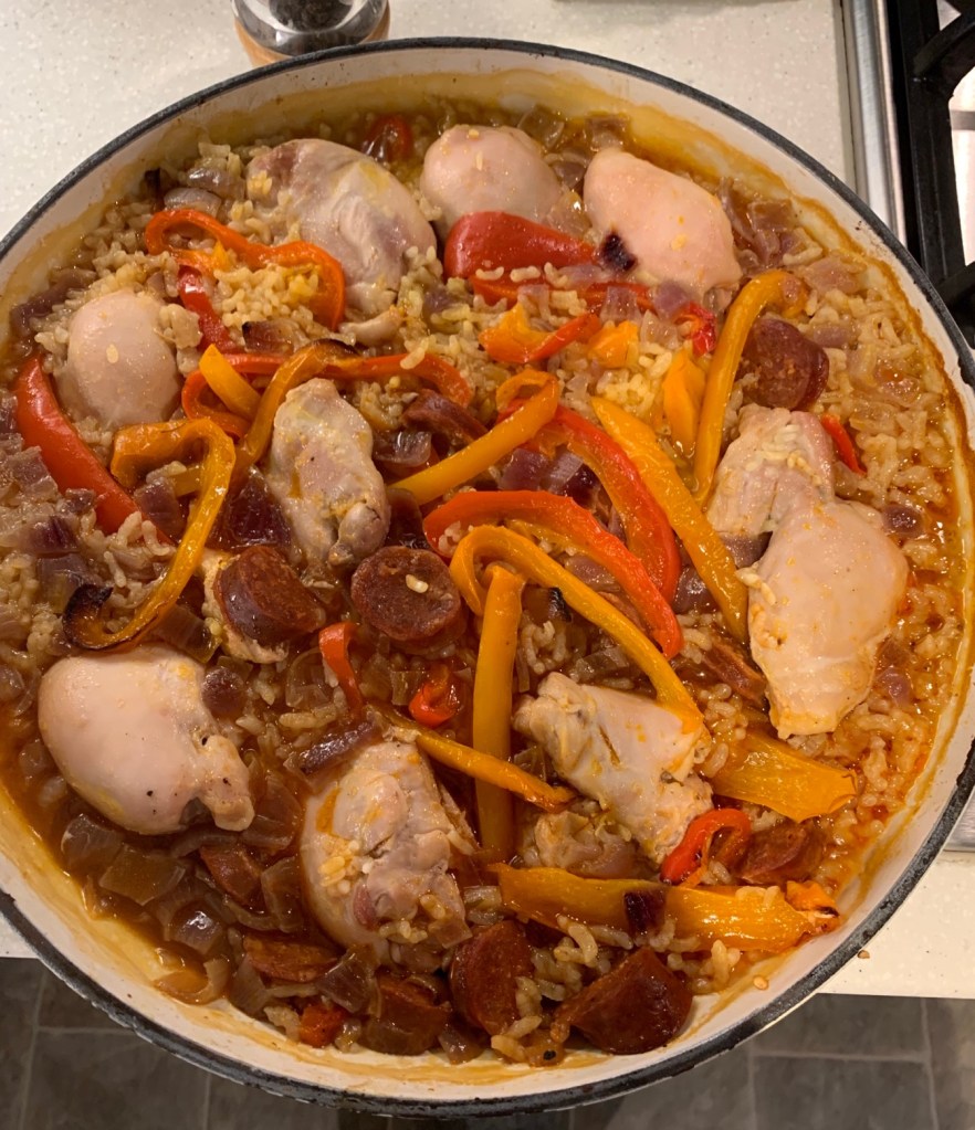 Casserole full of paella