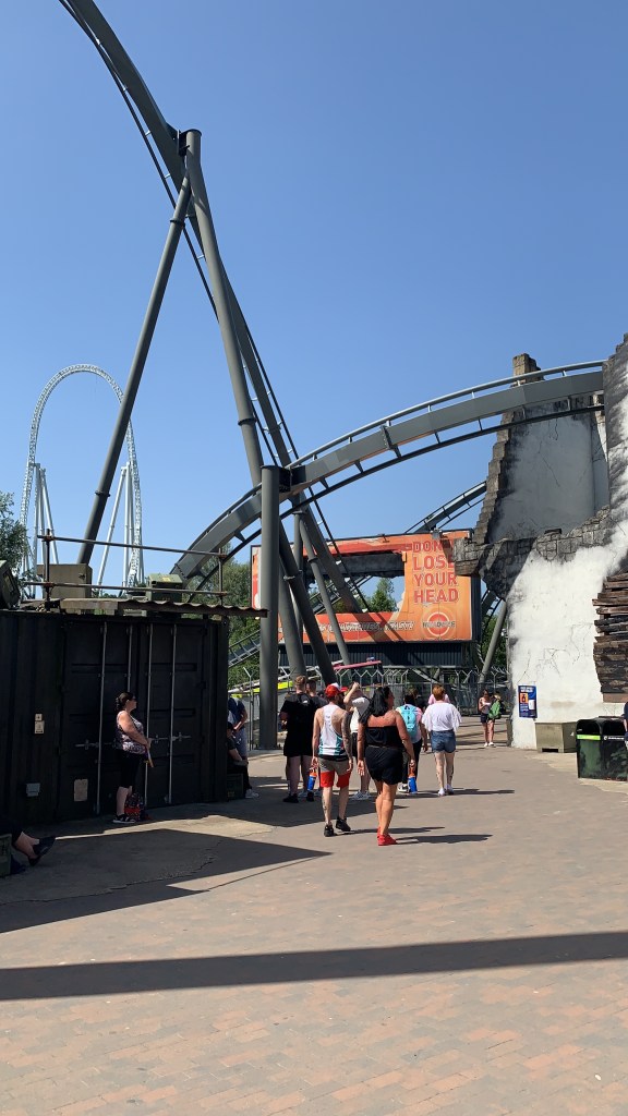 Part of The Swarm rollercoaster at Thorpe Park