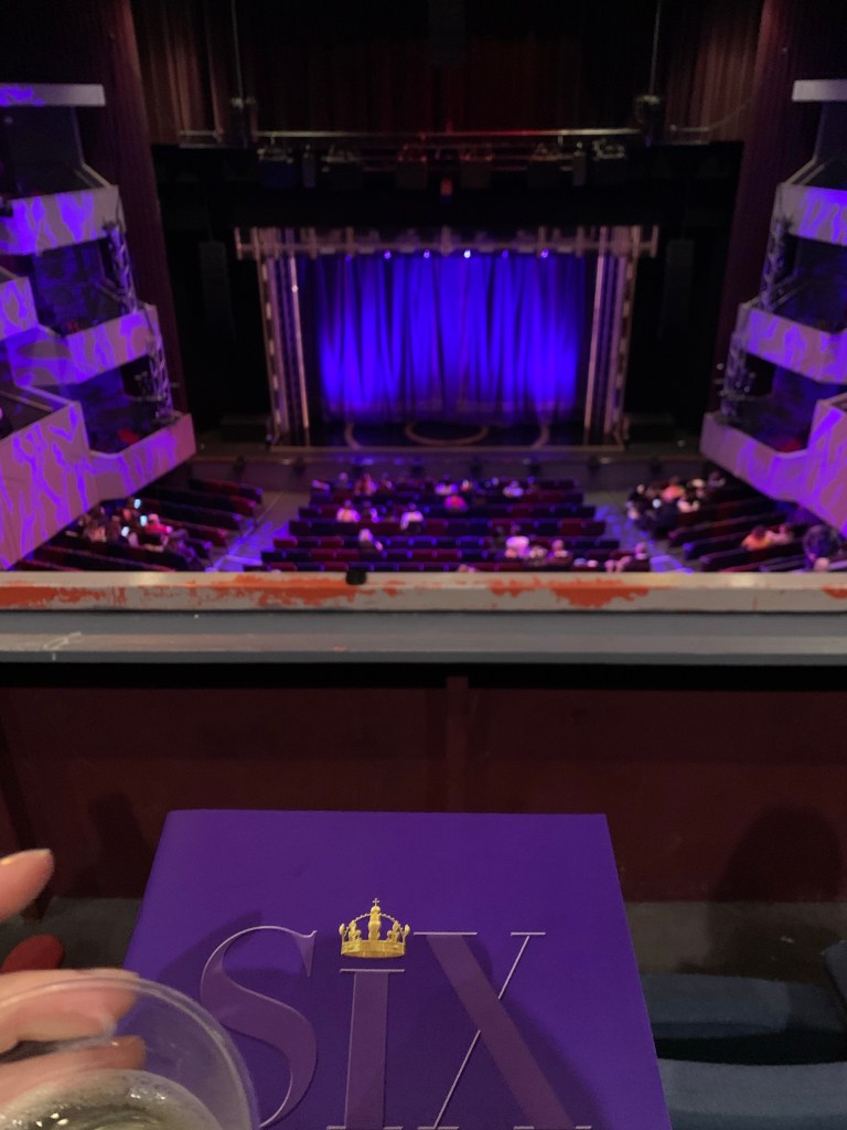 Shot of a the stage for Six the musical before it started